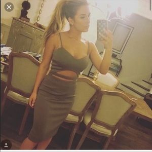 Brand new with tags Kittenish cut out dress in taupe